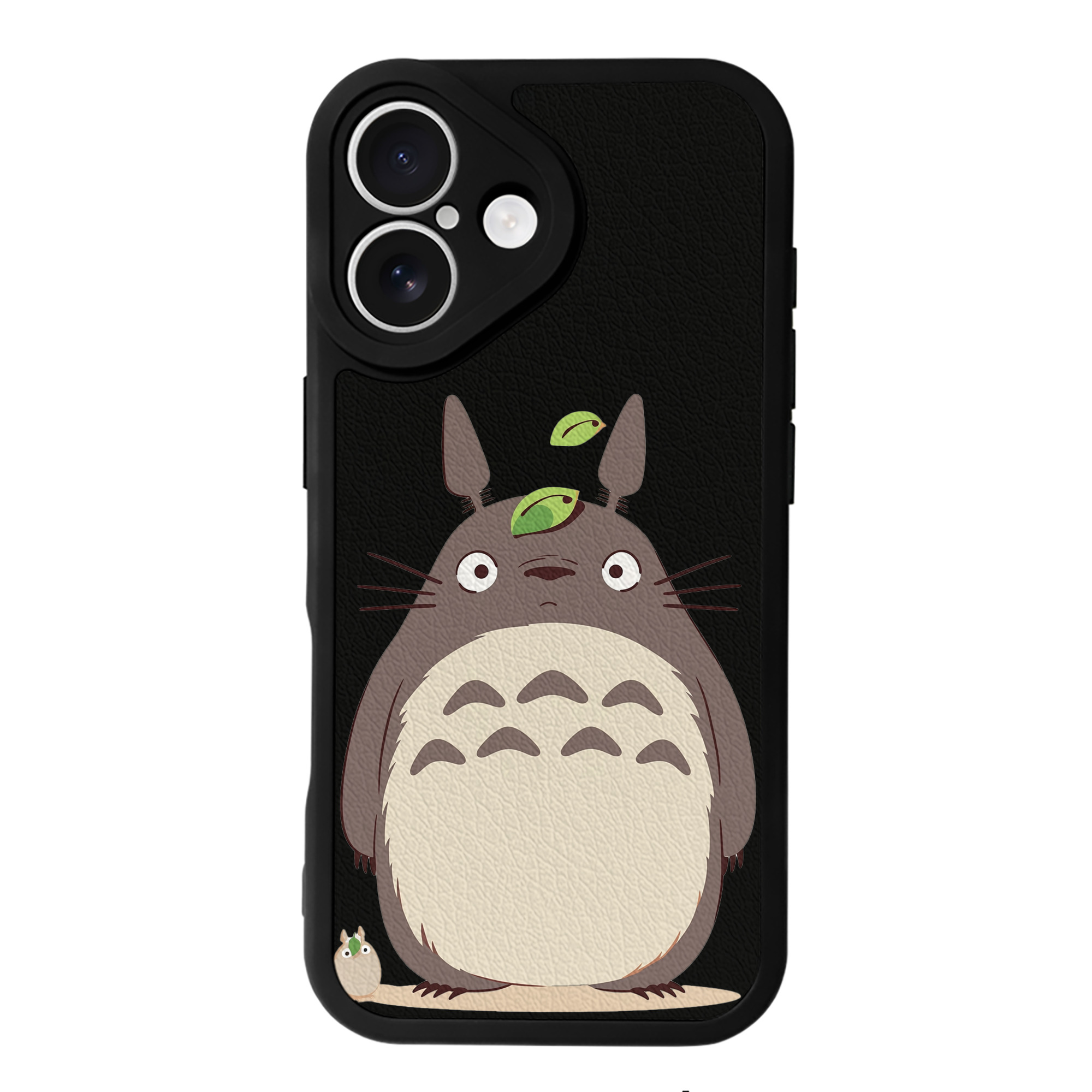 （画像用） となりのトトロ 草壁メイ 草壁サツキ My Neighbor Totoro Satsuki Kusakabe Mei Kusakabe 【iPhone 16シリーズ対応】シリコンスマホケース（レザー調） 材質：シリコン